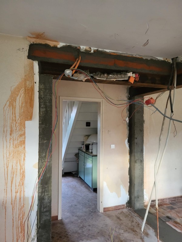 Création d’une ouverture avec croisement d'IPN sur un chantier situé à Mimizan dans les Landes