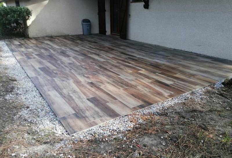 Remplacement de terrasse bois pour une terrasse en dur dans de votre villa à Biscarrosse-plage