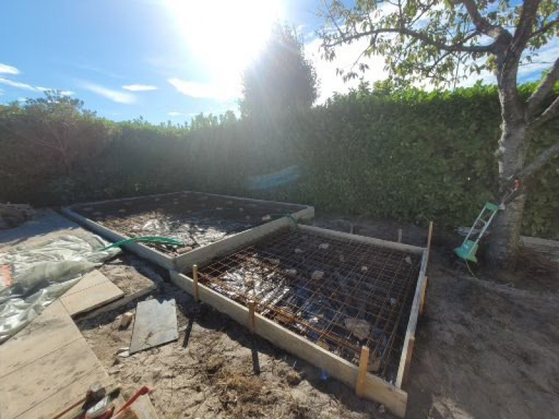 Réalisation d'une dalle pour un pool-house en bois à Pyla-sur-Mer