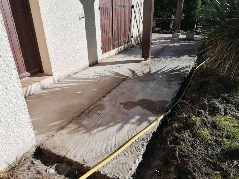 Entreprise pour la réalisation de terrasse et d'une chape extérieur pour poser un nouveau carrelage