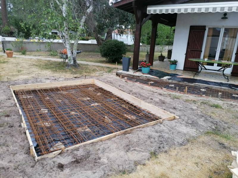Entreprise Pierrick Thebault a réalisé une dalle de béton armé
