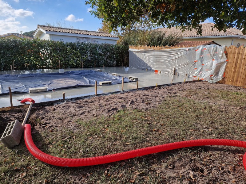 Réalisation d'une terrasse en béton à La Teste-de-Buch