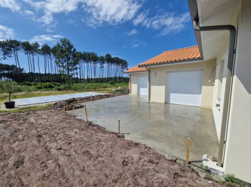 Construire d'une terrasse plein sud en béton aux alentours d’Escource