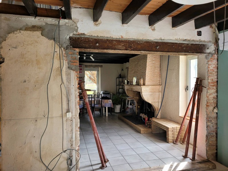 Rénovation intérieure d'une maison landaise située à Hostens